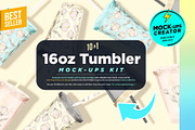 16 oz Acrylic Tumbler 10xMock-ups, a Packaging Mockup by Mocca Mockups Store (Thumbnail 1 of 6)