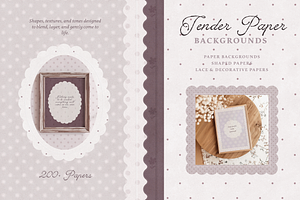 Tender Paper Backgrounds Set, a Background Graphic by Animoon