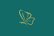Abstract Butterfly Logo Linear Gold, a Branding & Logo Template by Signatoro (Thumbnail 2 of 4)