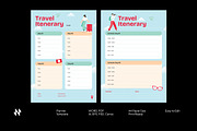 Travel Itinerary Planner, a Stationery Template by Neermana (Thumbnail 1 of 4)