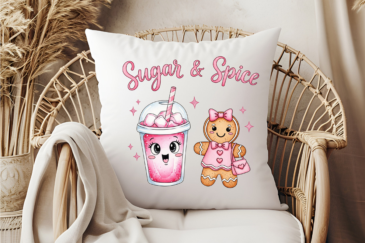 Sugar & Spice T Shirt Christmas Png, an Illustration by DreamCafeArt (Photo 6 of 6)
