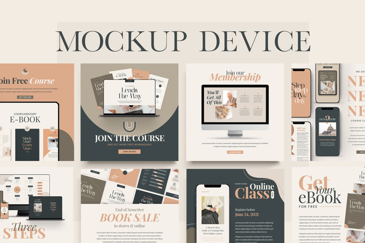 Instagram For eCourse Coach CANVA PS, a Social Media Template by Eviory (Photo 21 of 56)