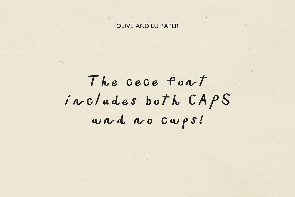 Handwritten CeCe Font, a Handwritten Font by Olive & Lu Paper (Photo 2 of 2)