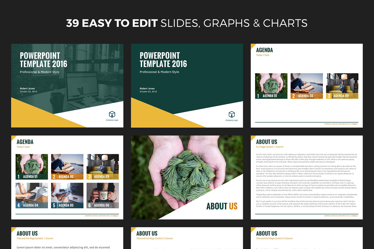 Modern PowerPoint Template, a Presentation Template by Wipavee (Photo 4 of 5)
