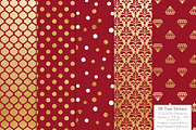 Gold Foil Digital Papers in Ruby, a Pattern Graphic by Amanda Ilkov (Thumbnail 3 of 4)