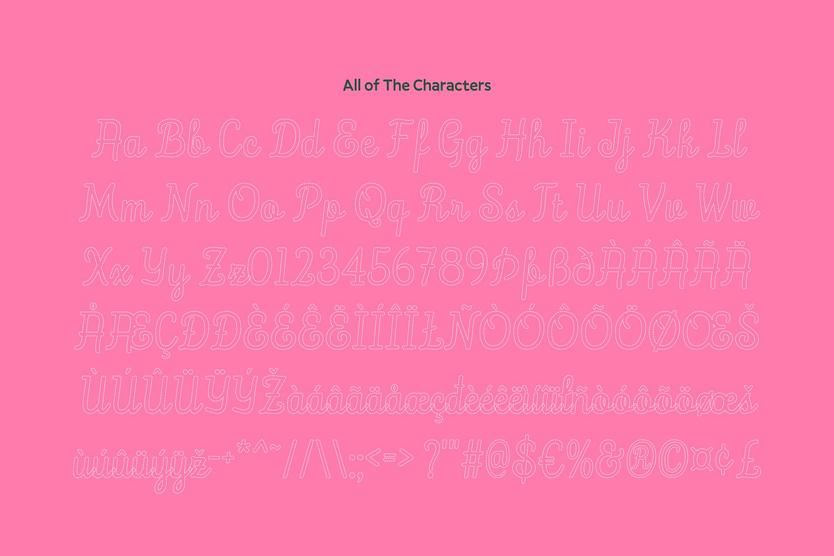 CS Dainty Dashed, a Script Font by Craft Supply Co. (Photo 8 of 8)
