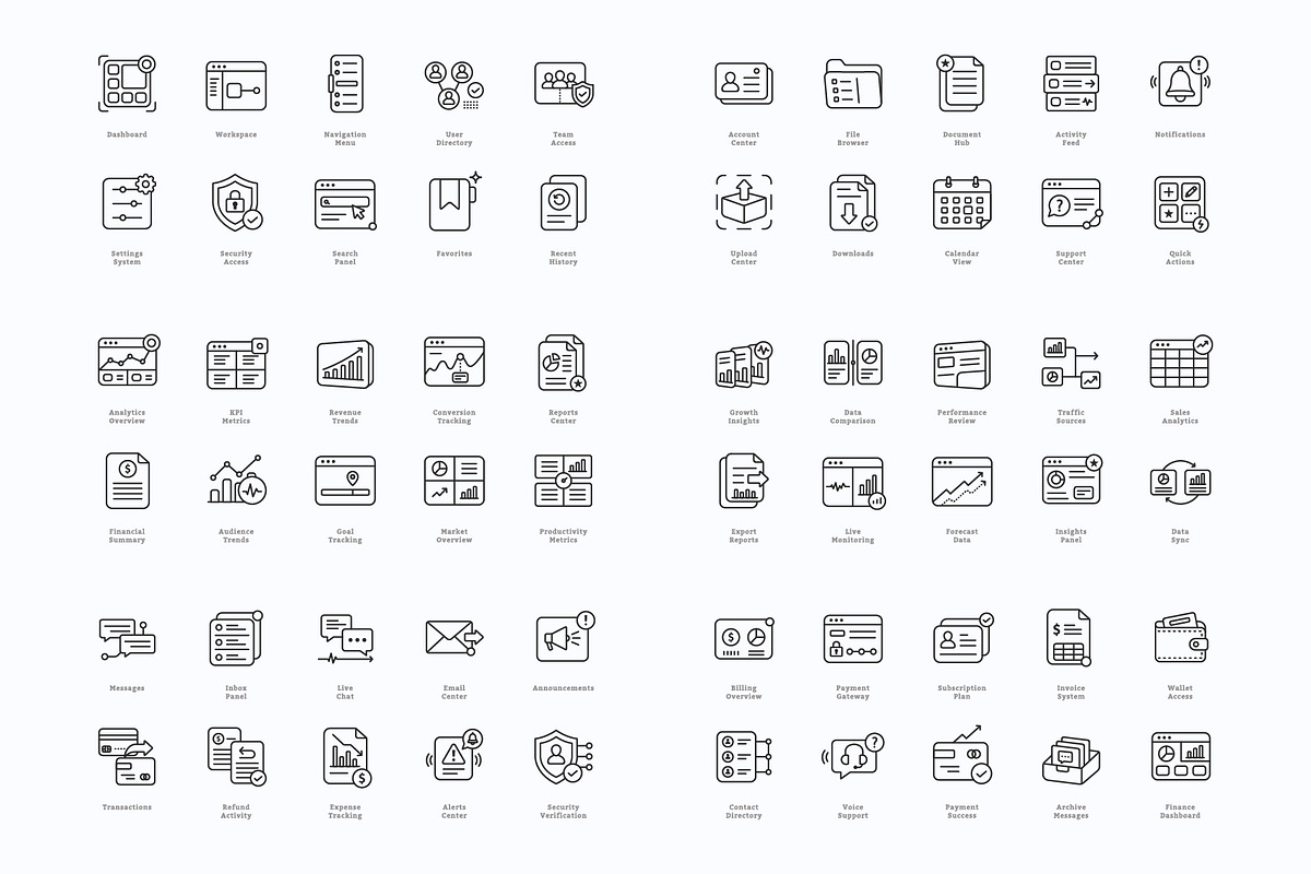 CRM Dashboard Icons, an Outline Icon by vexper (Photo 10 of 10)