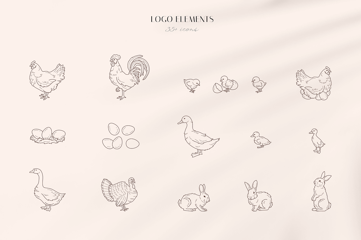Farm animals logos and elements, a Graphic by Vasylyka (Photo 6 of 8)