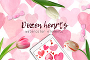 Dozen of Hearts for Valentine's Day, an Object Graphic by Nejumi (Thumbnail 1 of 5)