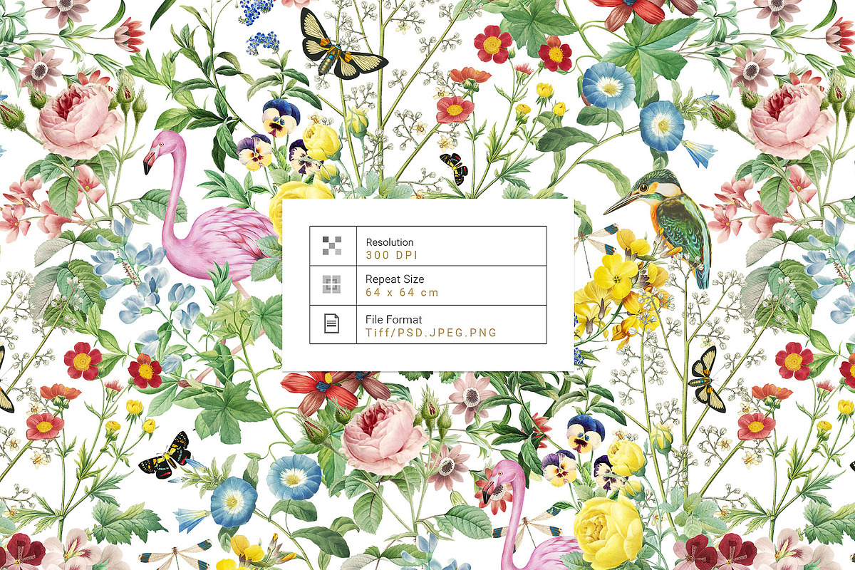 Summer Bloom Seamless Prints & Motif, a Pattern Graphic by TSTUDIO (Photo 4 of 10)