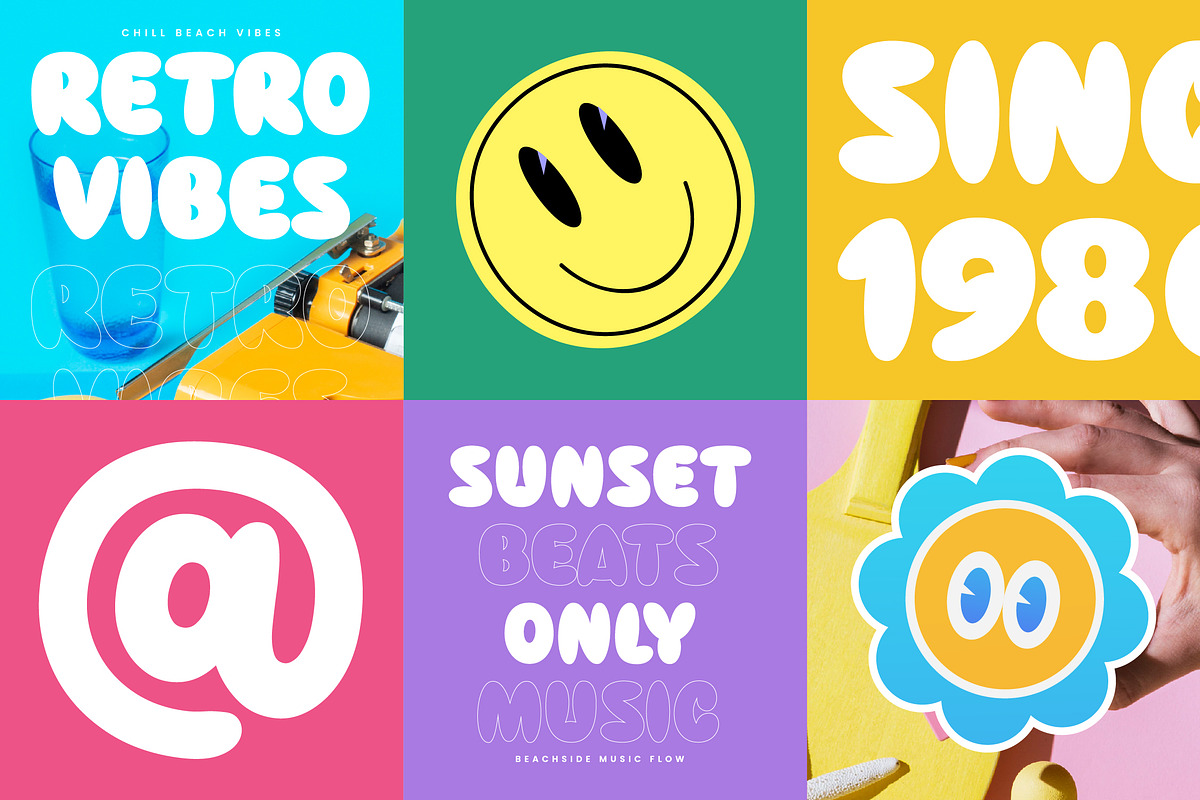 Pufypop Bubble Display Font, a Sans Serif Font by Jaruka (Photo 2 of 10)