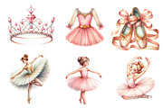 Ballerina Watercolor Clipart, an Illustration by CreationArt (Thumbnail 3 of 5)
