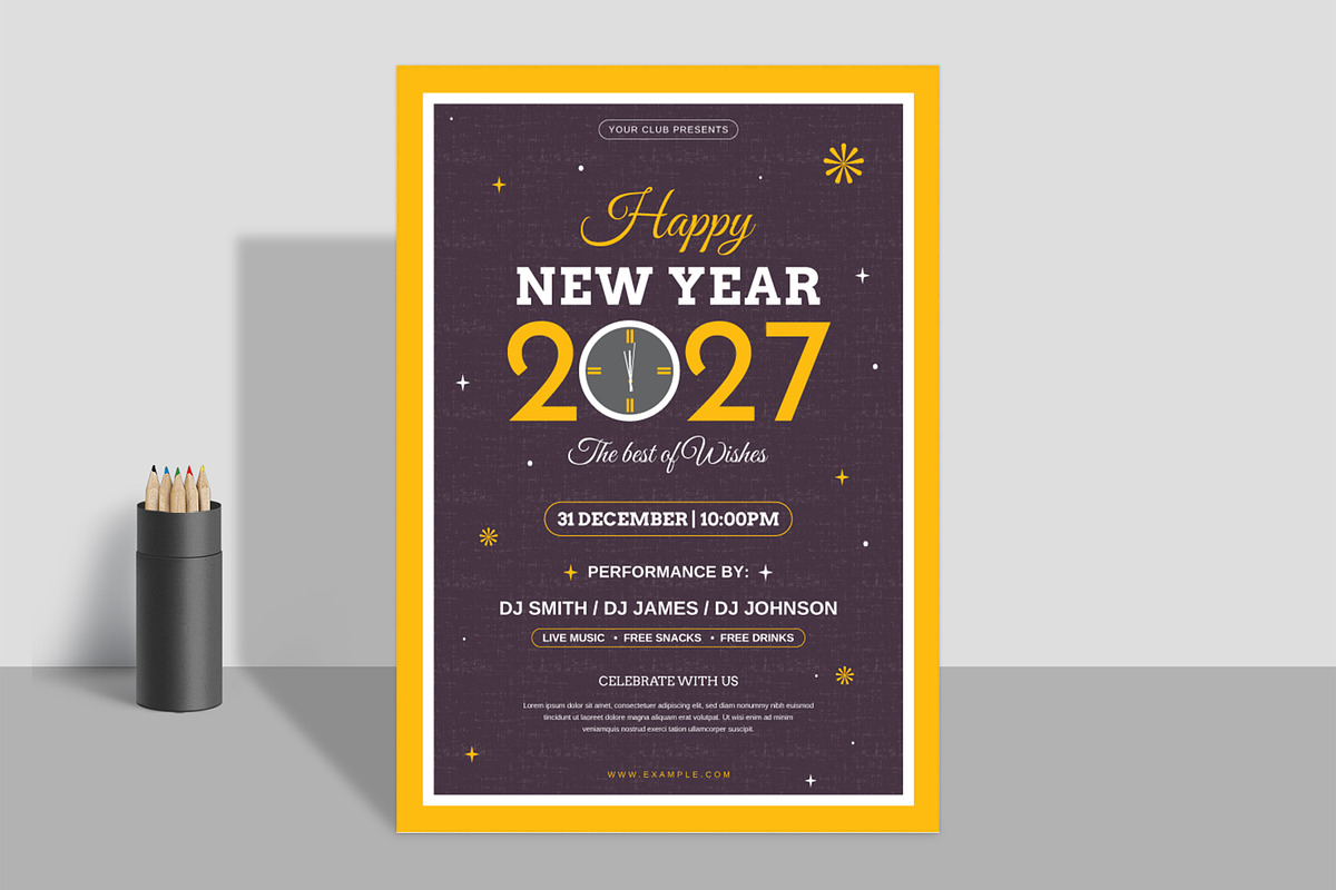 Happy New Flyer Layout, a Stationery Template by ContestDesign (Photo 1 of 2)