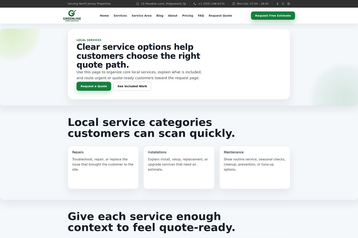 Greenline Services WordPress Kit, a WordPress Template by Fixstable Studio (Photo 10 of 15)