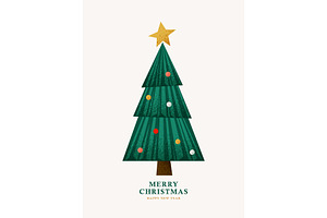 Christmas and Xmas tree, fir and