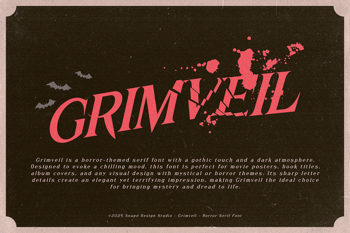 Grimveil - Horror Serif Font, a Serif Font by Snape Design Studio (Photo 2 of 12)