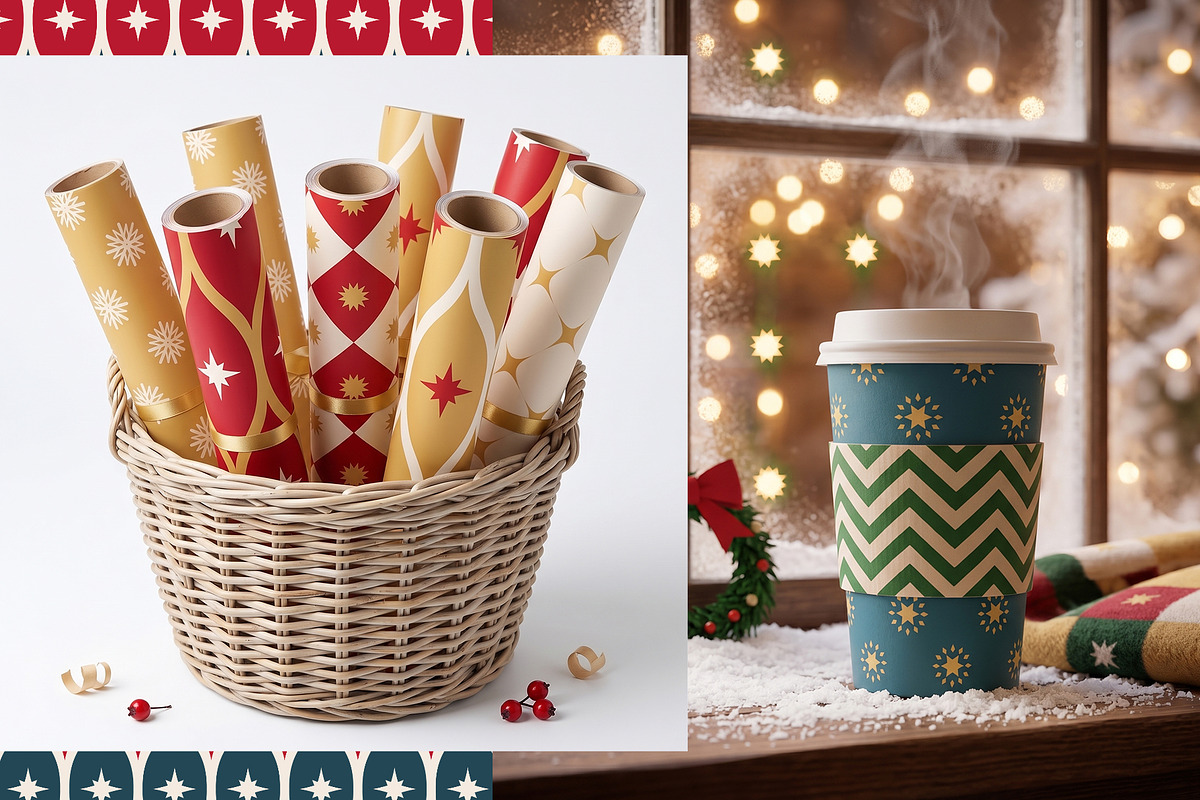 Geometric Holiday Christmas Patterns, a Pattern Graphic by Sonulkaster (Photo 10 of 13)