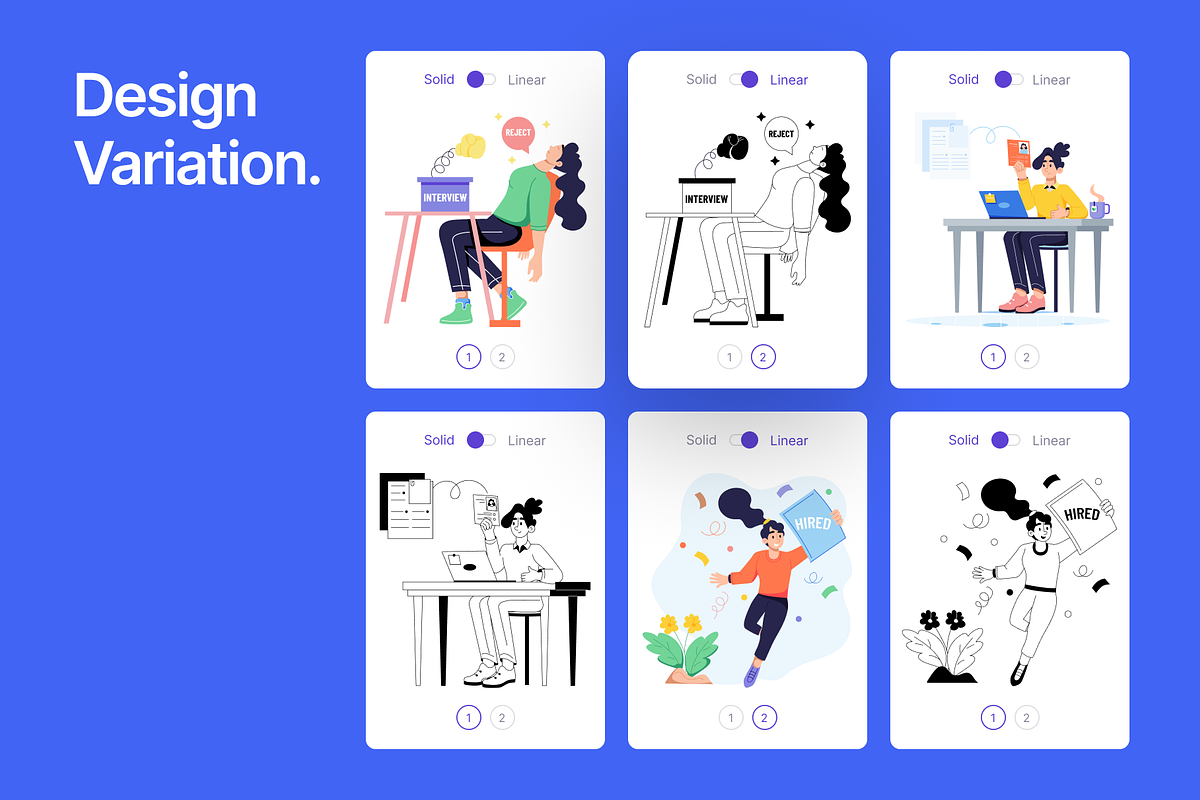 Animated Interview Illustration Set, an Object Illustration by Prosymbols (Photo 3 of 13)