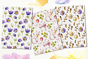 Easter bunnies. Watercolor set., an Illustration by babenkoirusa (Thumbnail 11 of 16)