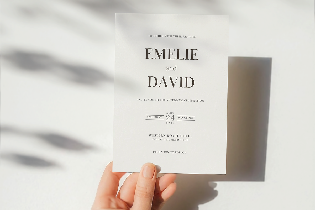 Minimalist Wedding Invitation Card, an Invitation Template by kin9candra (Photo 3 of 8)