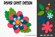 Paper Flower SVG Cut File Bundle, a Decorative Illustration by illuztrate (Thumbnail 8 of 16)