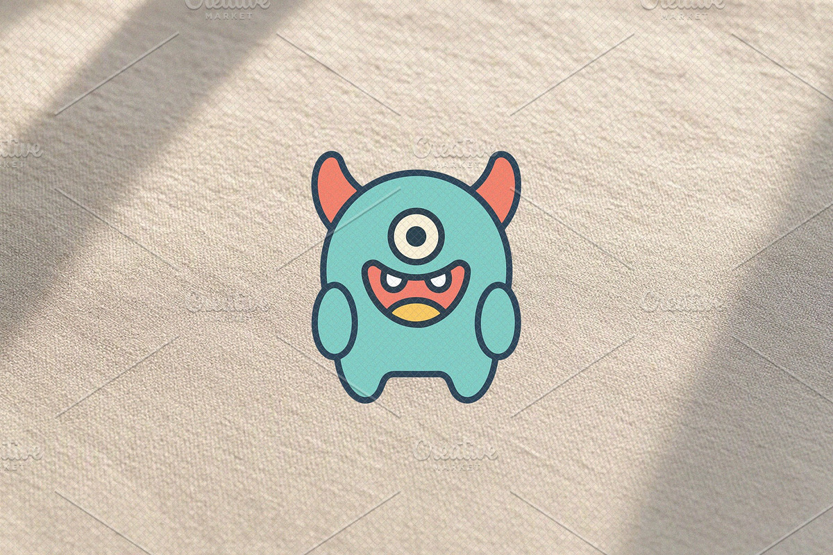 Cute Alien Monster Icon, a Decorative Illustration by Vectorium Studio (Photo 2 of 3)