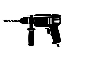 Electric Drill Tool Icon Set, an Icon by Gfx_Store