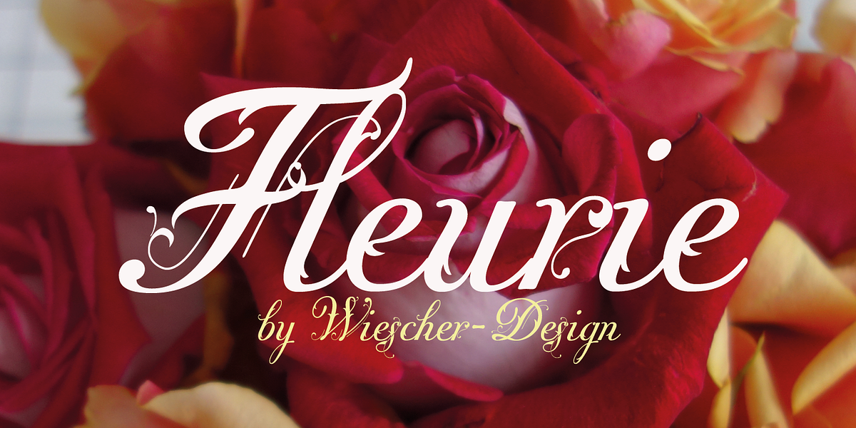 Fleurie, a Script Font by Wiescher-Design (Photo 1 of 4)