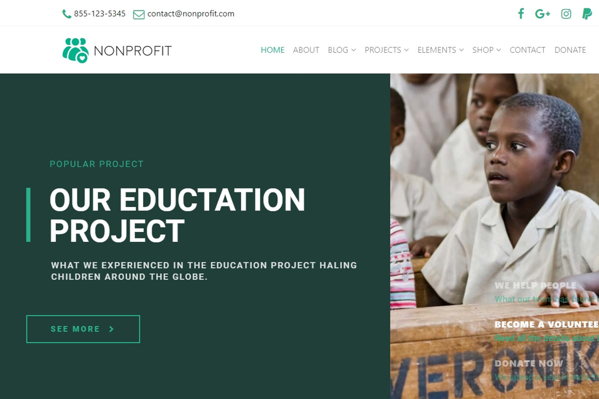 Nonprofit Charity WordPress Theme, a WordPress Template by Visualmodo (Photo 15 of 23)