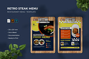 Retro Steak - Restaurant Menu, a Print Template by VUNIRA (Thumbnail 1 of 3)