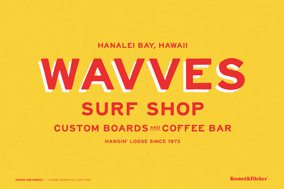 Margo and Marcel - A Hand-Drawn Font, a Sans Serif Font by Komet & Flicker (Photo 13 of 15)