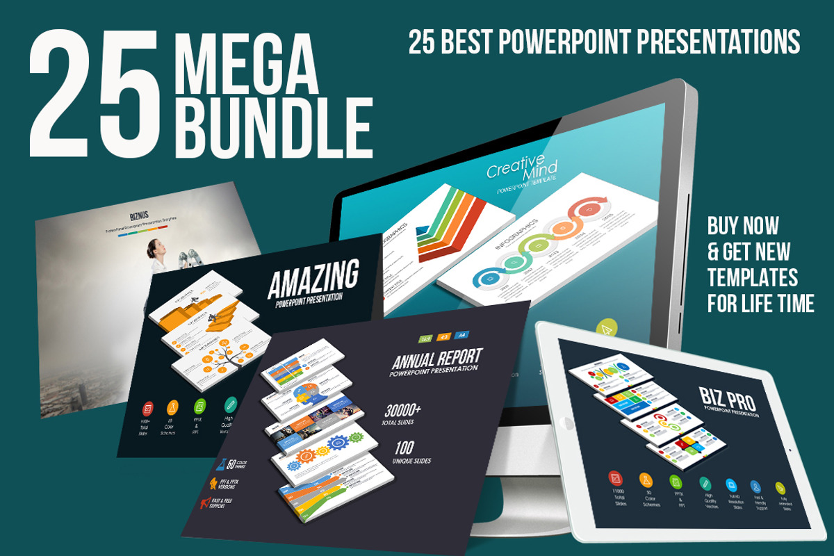 Mega Bundle 25 Powerpoint Templates, a Presentation Template by ...