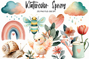 watercolor Spring clipart, an Illustration by Designworld (Thumbnail 1 of 4)