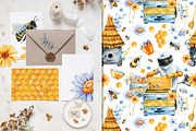 Flower honey watercolor clipart, a Food Illustration by Artmanata (Thumbnail 8 of 17)