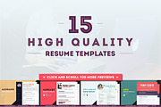 15 Resume Templates - Ultra Bundle, a Resume Template by RockStarUI (Thumbnail 2 of 6)