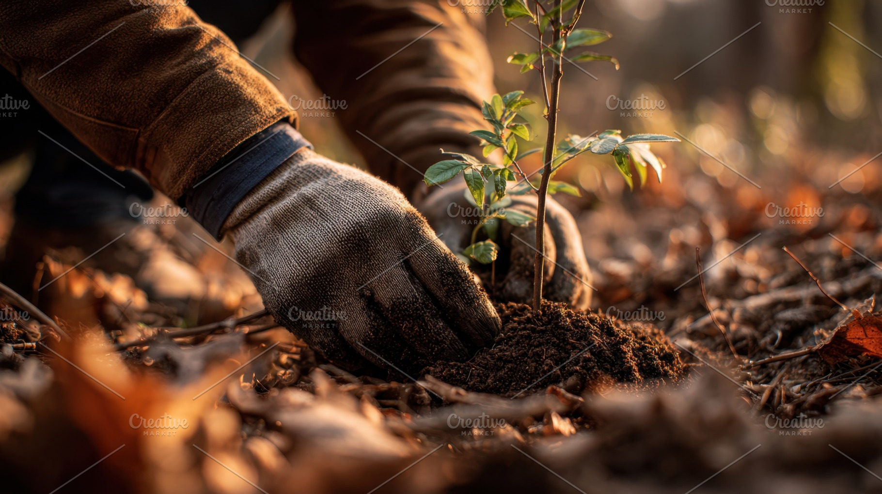 Planting a seedling in the soil, a Photo by Beautiful things