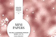 Rose Gold Pink Black Mini Papers, a Pattern Graphic by Frou Fou Craft (Thumbnail 6 of 7)