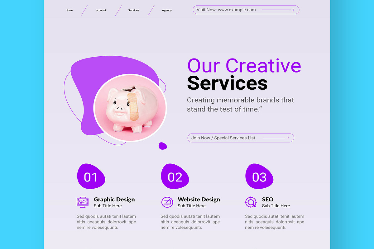 Agency Landing Page Layout, a Landing Page Template by CreativeShaper (Photo 3 of 6)