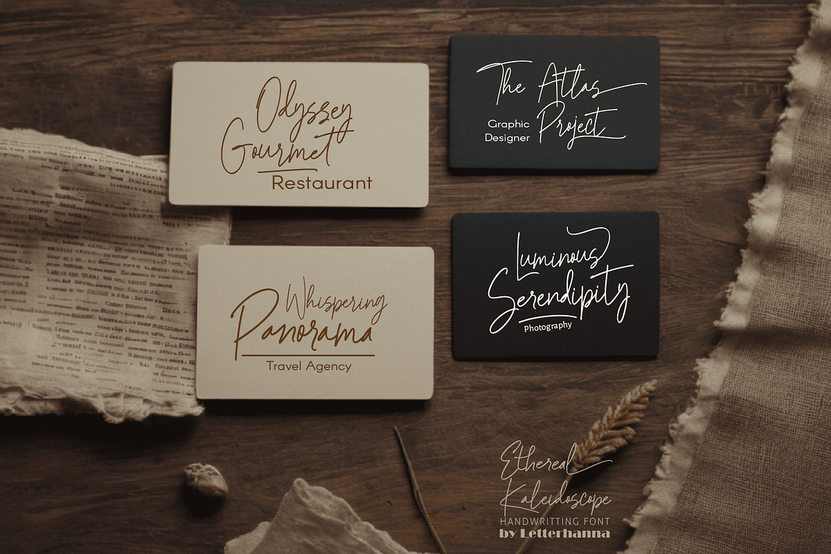 Ethereal Kaleidoscope Font, a Handwritten Font by Letterhanna Studio (Photo 2 of 9)