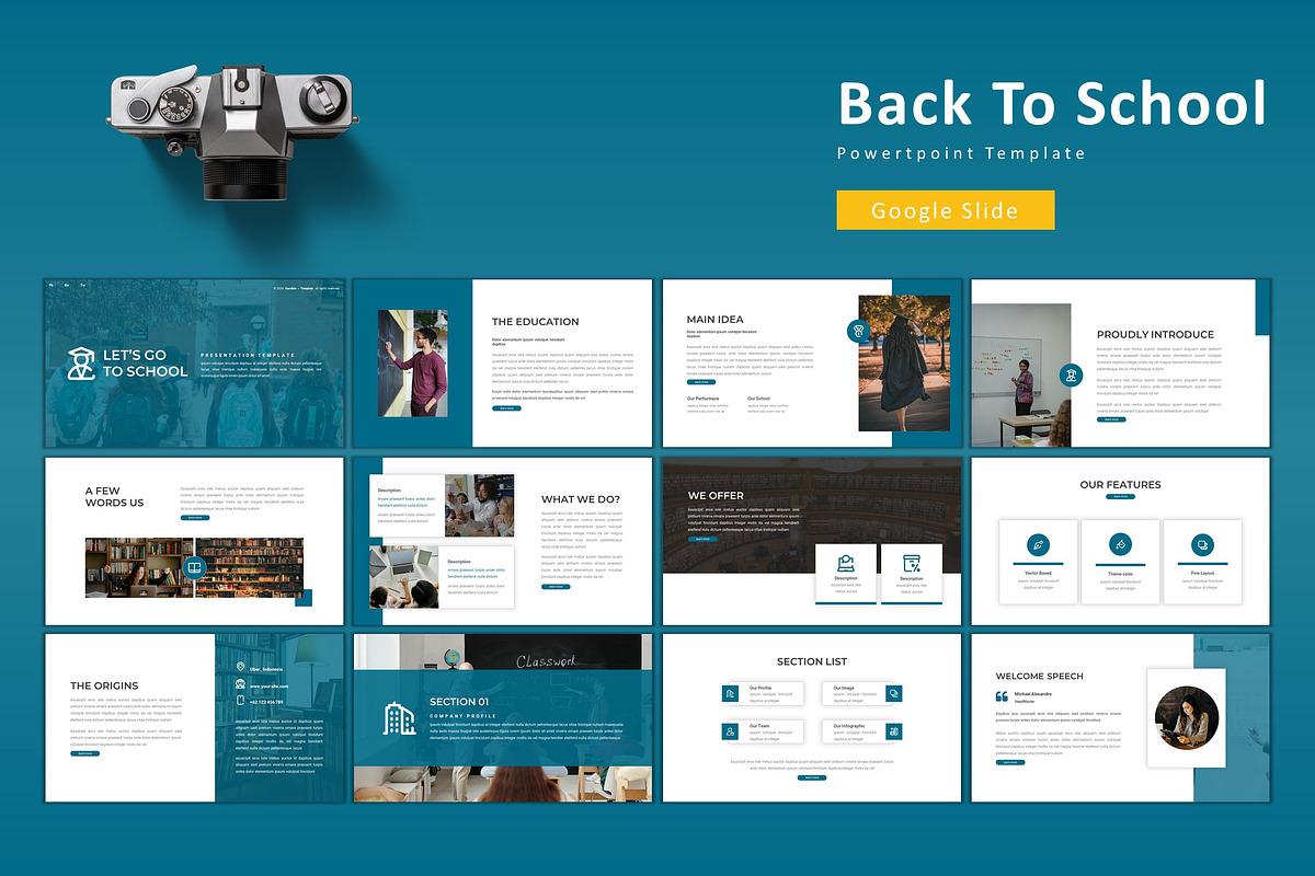 School - Google Slide Template, a Presentation Template by StreaksideStd (Photo 1 of 4)