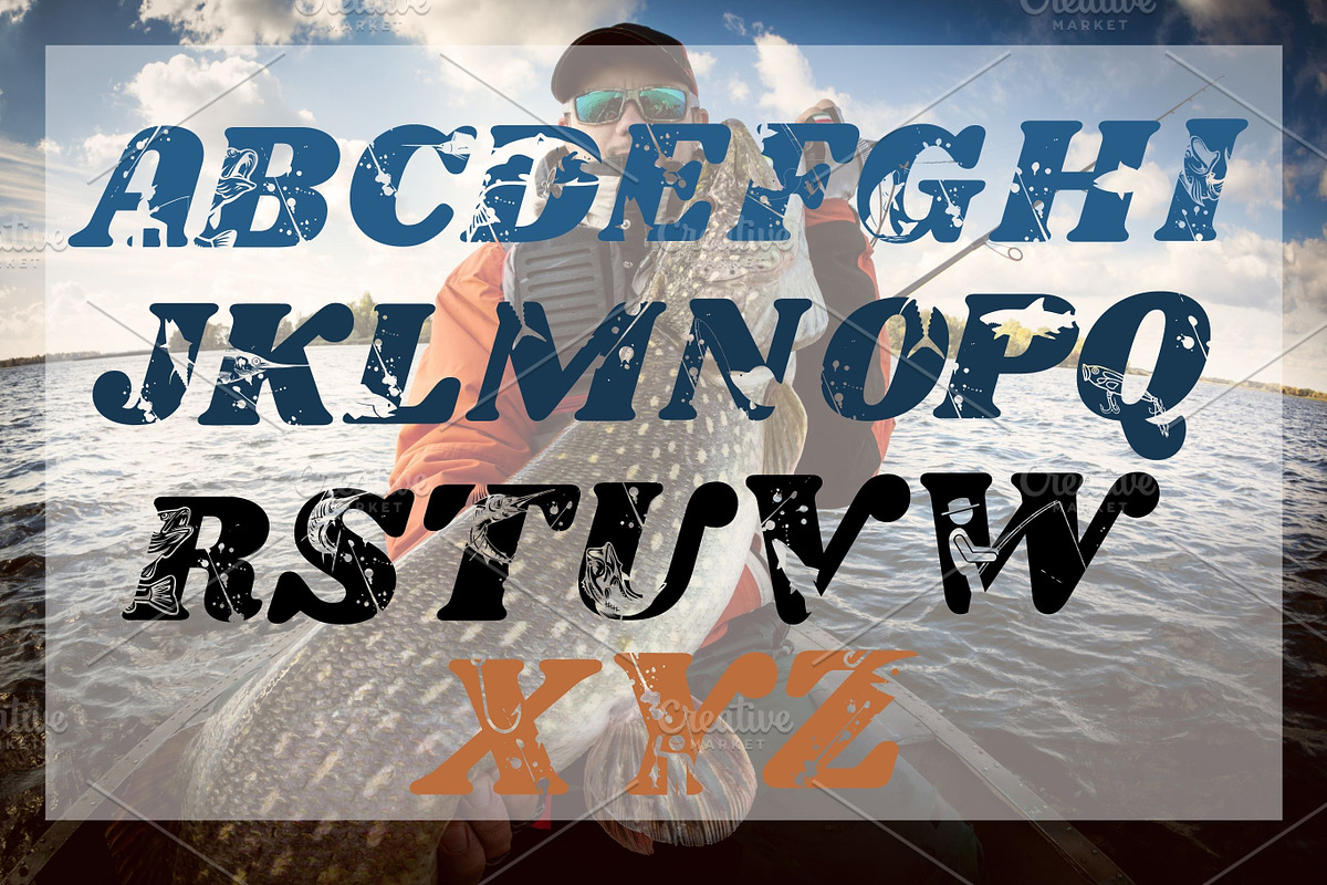 Big Game Fishing, Fishing font, a Font by Tattoo Worker Studio (Photo 2 of 3)