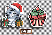 Christmas Stickers Bundle, a Seasonal Illustration by protabsorkar11 (Thumbnail 5 of 7)