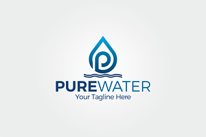 Pure Water Drop Logo