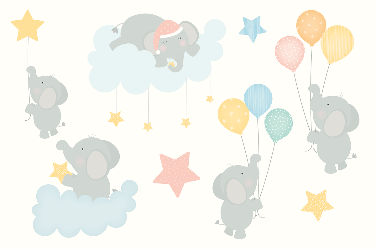 Baby Elephants, an Animal Illustration by Poppymoondesign (Photo 2 of 3)