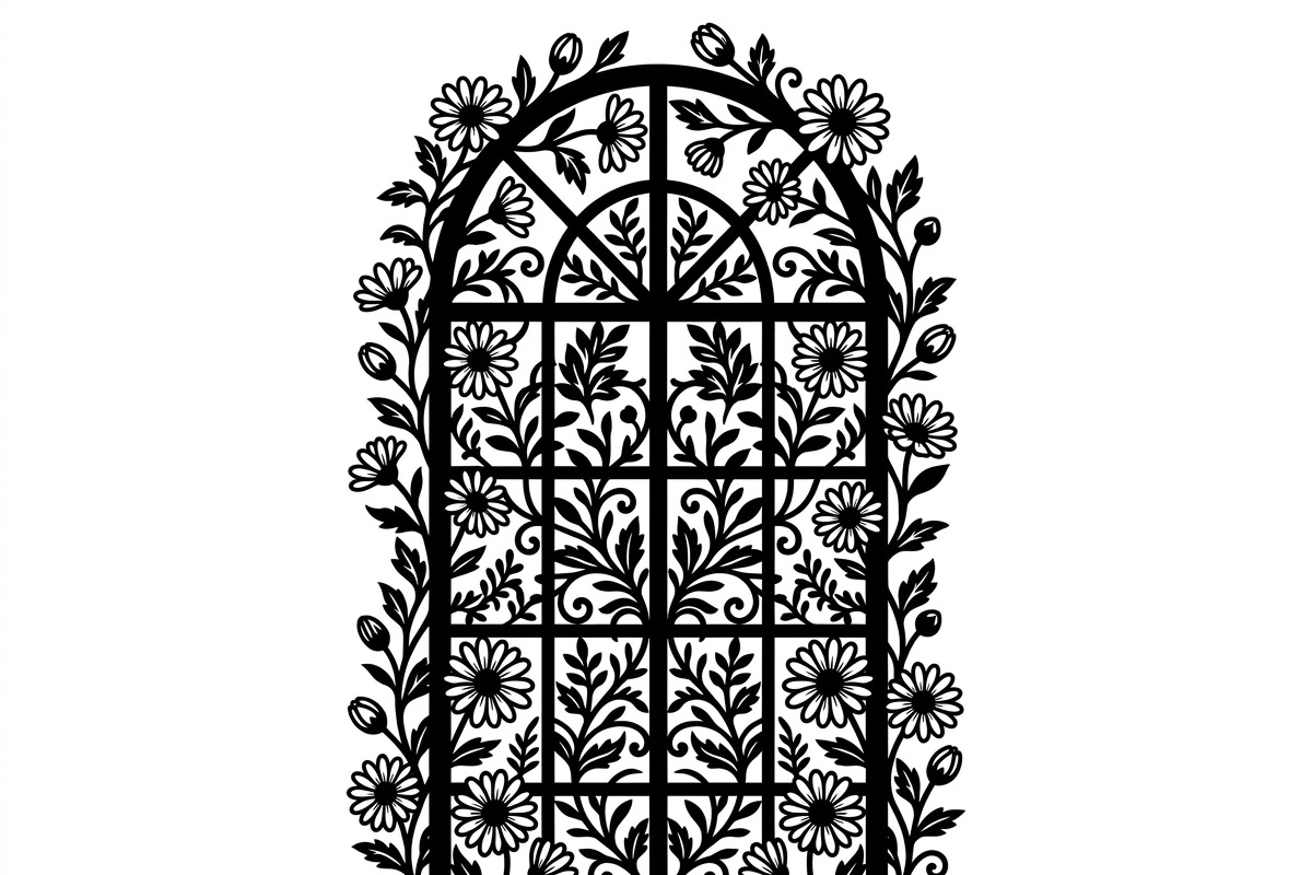 50 Floral French Window Ornament, a Decorative Illustration by Amazin_art (Photo 5 of 29)