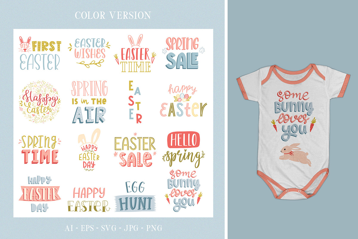 Easter & Spring. Cards and patterns, a Seasonal Illustration by Valeria Soloveva (Photo 9 of 15)