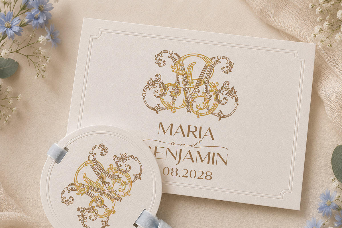 MB BM Wedding Monogram Logo, a Branding & Logo Template by LogoAV (Photo 2 of 6)