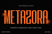 Metazora - Modern Condensed Sans, a Sans Serif Font by Illustraly Design (Thumbnail 1 of 8)