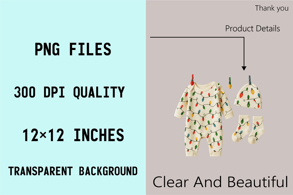 Christmas Baby Clothesline Clipart B, an Illustration by SVGArt (Photo 6 of 8)