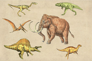 Dinosaurs Watercolor Pack Clipart #2